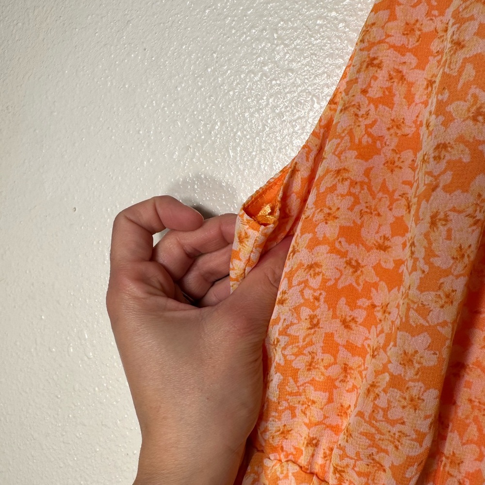 Sienna sky orange floral dress size medium - Picture 6 of 11